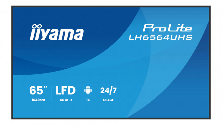 Monitor wielkoformatowy iiyama LH6564UHS-B1AG 65" 4K UHD VA 24/7 Android 14