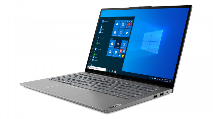 Laptop Lenovo ThinkBook 13s G2 szary - widok frontu prawej strony