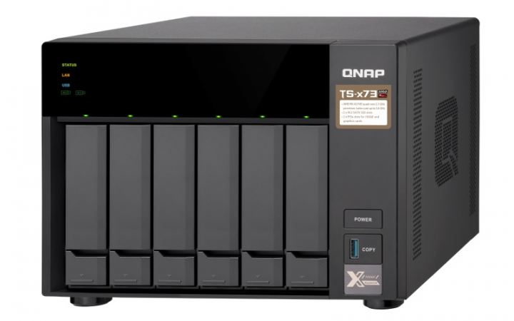 Serwer NAS QNAP TS-673 - widok frontu prawej strony
