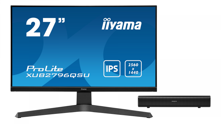 Monitor IIYAMA ProLite XUB2796QSU-B1 + Stage Air - widok frontu