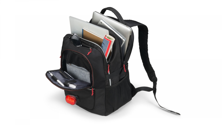 Plecak do laptopa DICOTA Plus SPIN D31736 156 czarny - otwarty