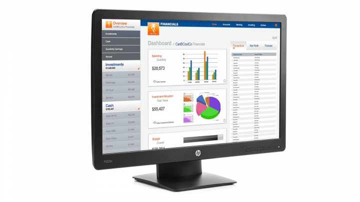 Monitor HP P223a X7R62AA ProDisplay - widok frontu lewej strony