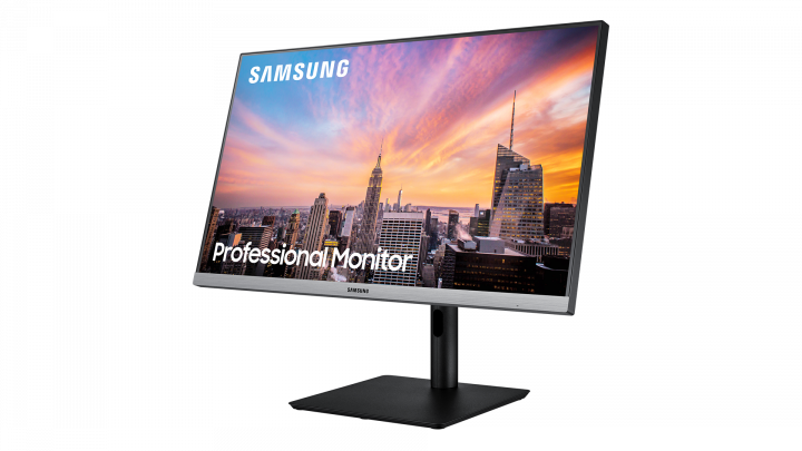 Monitor Samsung LS24R650FDUXEN czarny - widok frontu prawej strony