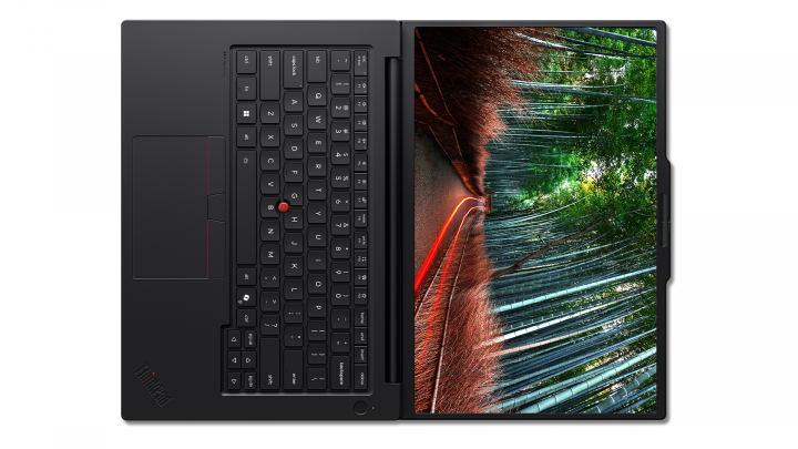 Mobilna stacja robocza Lenovo ThinkPad P14s Gen 7 intel - widok z góry