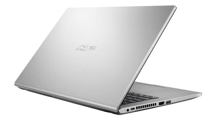Laptop Asus VivoBook M509DA srebrny - widok klapy lewej strony