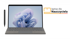 Laptop dla Nauczyciela Microsoft Surface Pro 10 X93-00004 Ultra 5 135U Touch 13" 120Hz 32GB 512GB Int W11Pro Platynowy + Etui z klawiaturą i rysikiem