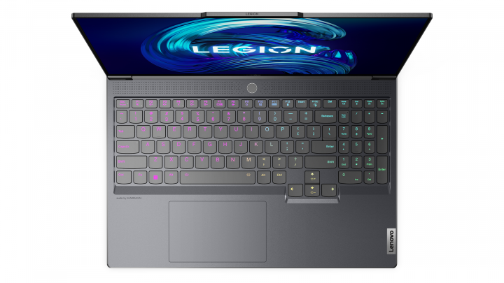 Laptop Lenovo Legion 7 16IAX7 W11H Storm Grey - widok klawiatury