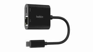 Adapter Belkin USB-C - Ethernet z funkcją ładowania PD 100W - INC019btBK