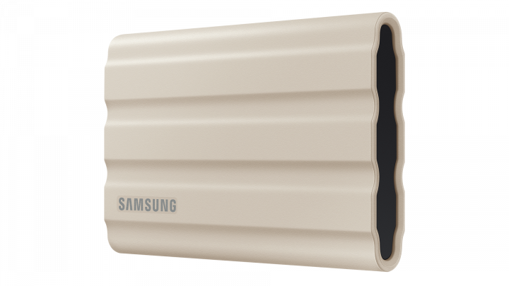 Samsung T7 Shield 1000GB USB 3.2 IP65 Beżowy - MU-PE1T0K/EU - widok frontu prawej strony