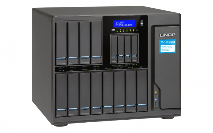 Serwer NAS QNAP TS-1685-D1521 - widok frontu lewej strony