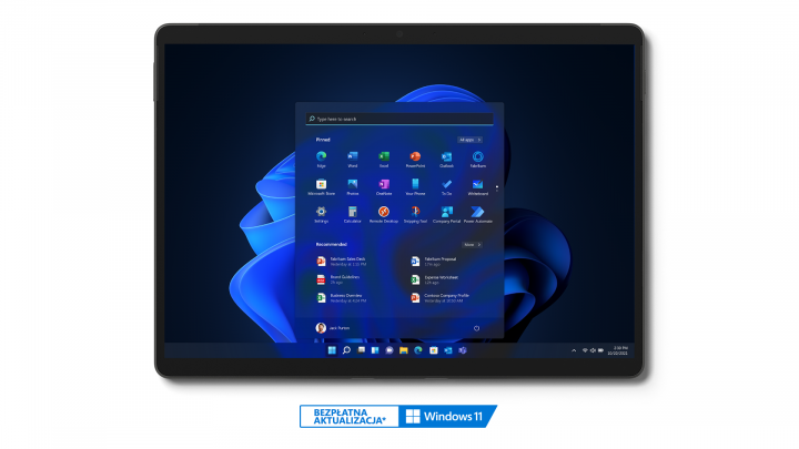 Microsoft Surface Pro 8 W11P Grafitowy - widok frontu