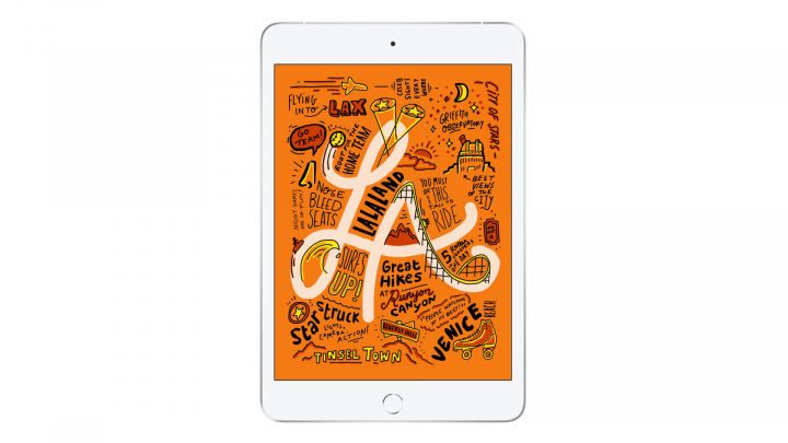 Tablet iPad mini LTE srebrny - przód