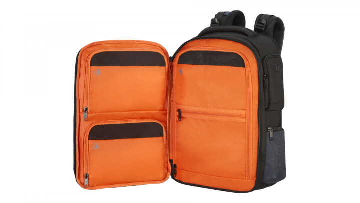 Plecak do laptopa Samsonite Bleisure 156 CS5-01-002 niebieski - przód front lewy otwarty