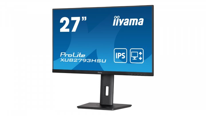 Monitor IIYAMA ProLite XUB2793HSU-B5 - widok frontu prawej strony