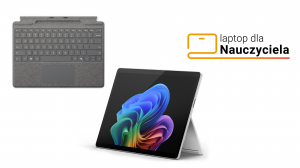 Laptop dla Nauczyciela Microsoft Surface Pro 11 EP2-20131 Ultra 5 236V Touch 13" 120Hz 16GB 512SSD Int W11Pro Platynowy + Etui z klawiaturą 