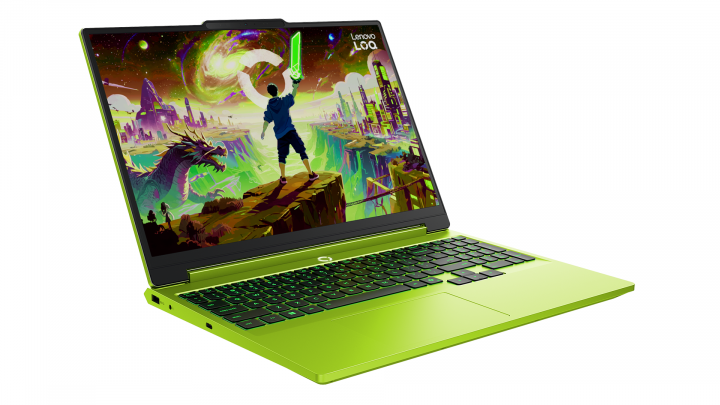 Laptop Lenovo LOQ Gen 11 15AHP11 Surge green - widok frontu lewej strony