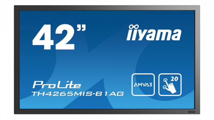 Monitor z dotykowym ekranem IIYAMA ProLite TH4265MIS-B1AG - widok frontu