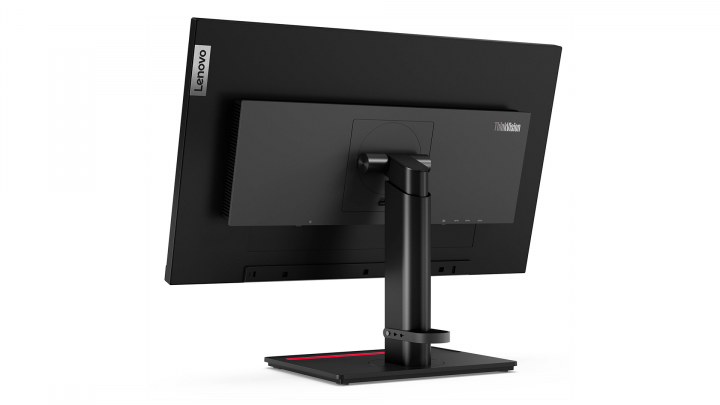 Monitor Lenovo ThinkVision P24q-20 czarny - widok z tyłu lewej strony