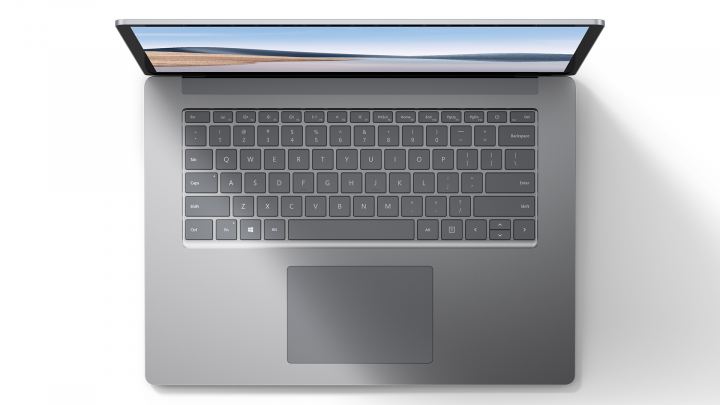 Microsoft Surface Laptop 4 15 - widok klawiatury platynowy