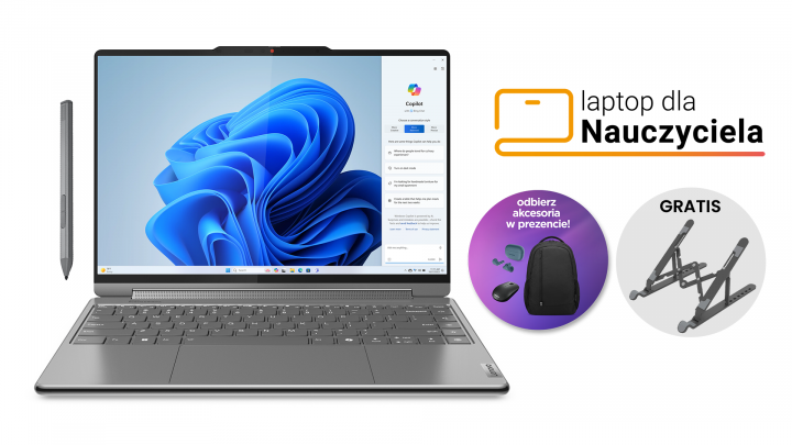 Laptop 2w1 Lenovo Yoga 9 14IMH9 W11H Luna Grey + Lenovo Slim Pen Bon akcesoria 2