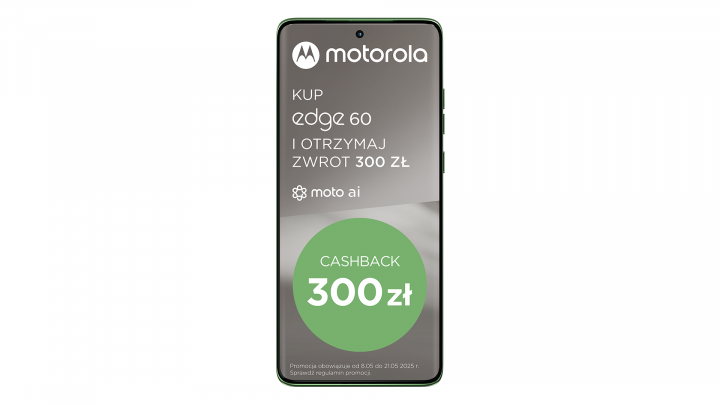 Smartfon Motorola edge 60 zielony Cashback 2