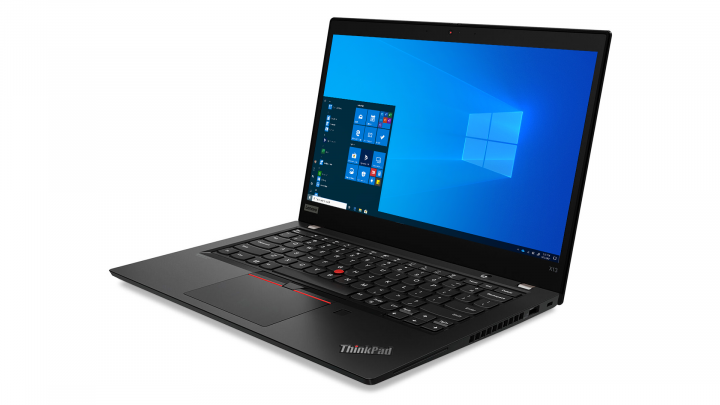 Laptop Lenovo ThinkPad X13 czarny - widok frontu prawej strony