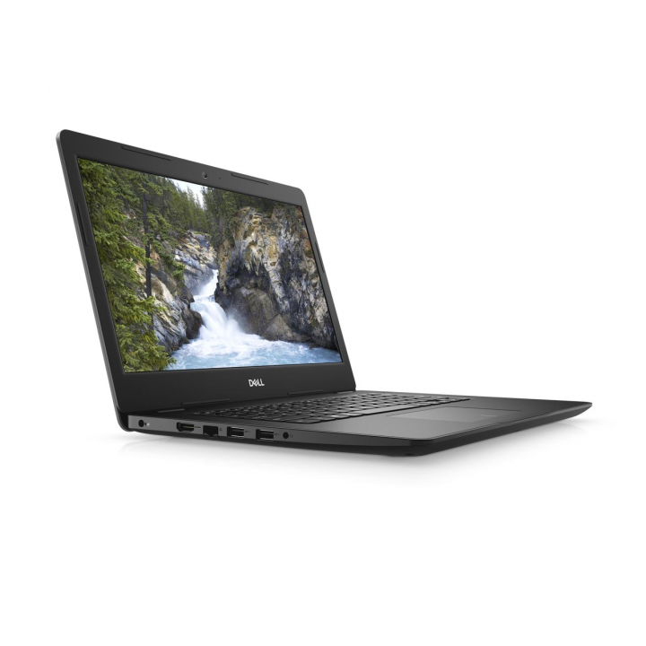 Laptop Dell Vostro 3491 czarny - widok frontu lewej strony