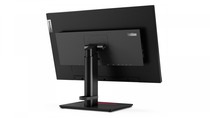 Monitor Lenovo ThinkVision P24q-20 czarny - widok z tyłu prawej strony