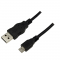Kabel LogiLink USB 2.0 - microUSB 1,8m CU0034 - widok frontu v3