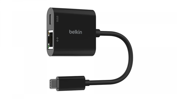Adapter Belkin USB-C - Ethernet z funkcją ładowania PD 100W - INC019btBK