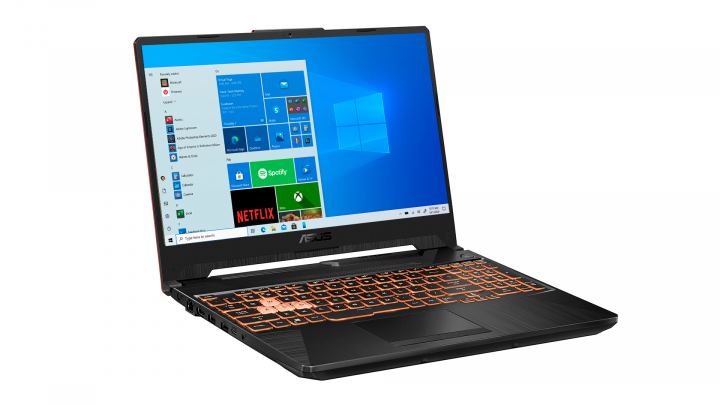 Laptop Asus TUF Gaming F15 FX506LI W10H-widok frontu lewej strony
