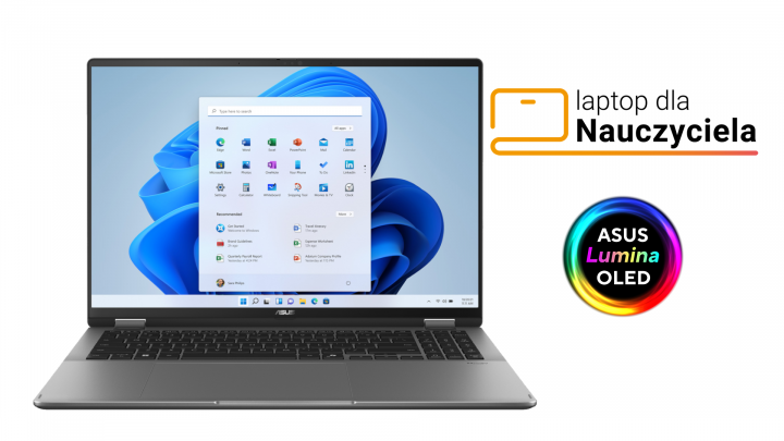 Laptop 2w1 ASUS Vivobook 16 Flip OLED TP3607SA Touch Copilot W11H Matte Gray Bon 4