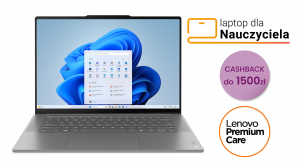 Laptop dla Nauczyciela Lenovo Yoga Slim 7i Aura Edition 83HM002SPB Ultra 7 256V Touch 15,3" 2.8K 120Hz 16GB 512SSD ARC iGPU W11