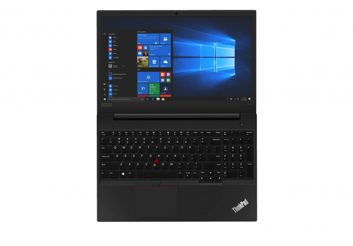 Laptop Lenovo ThinkPad E590 czarny - widok z góry