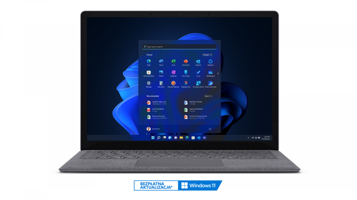 Microsoft Surface Laptop 4 13,5 platynowy - widok frontu