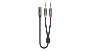 Kabel UNITEK miniJack 3,5mm (F) - 2x 3,5mm (M) Y-C957ABK