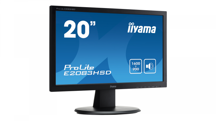 Monitor IIYAMA ProLite E2083HSD-B1 - widok frontu lewej strony