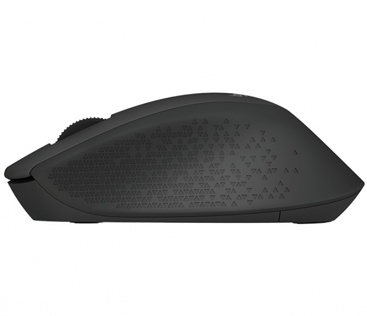 Mysz bezprzewodowa Logitech M280 optyczna czarna 910-004287 - widok lewej strony