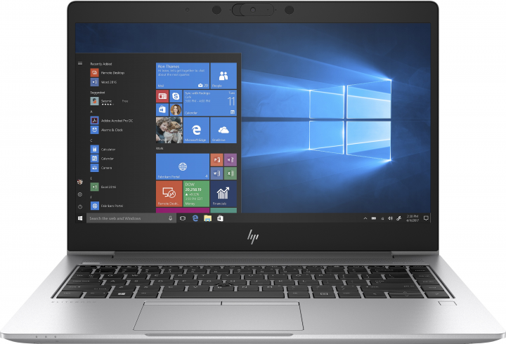Laptop HP EliteBook 745 G6 srebrny - widok frontu