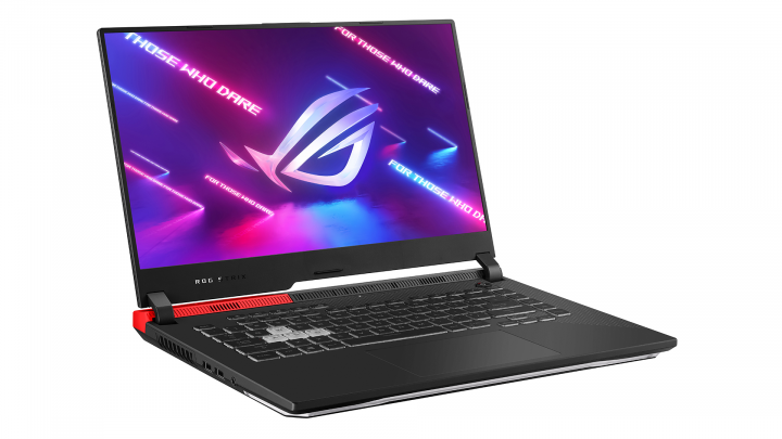 ROG Strix G15 G513IE czarny - widok frontu lewej strony