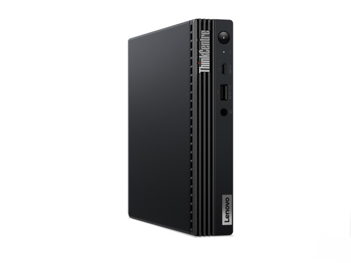 Komputer Lenovo ThinkCentre M70q czarny - widok frontu lewej strony