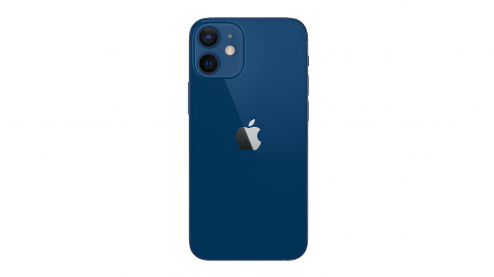 Smartfon Apple iPhone 12 mini niebieski - widok tyłu