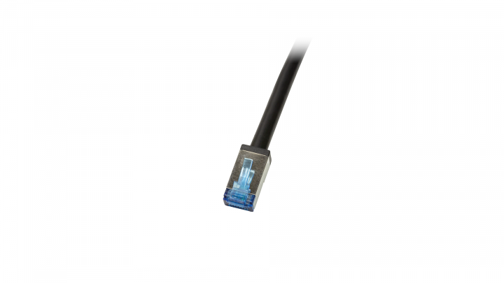 Patchcord zewnętrzny LogiLink CAT 6A S/FTP czarny