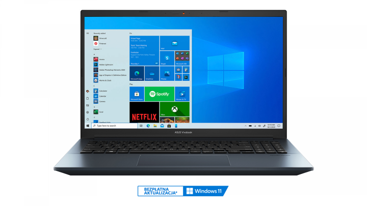 VivoBook Pro 15 OLED K3500PA W10H Quiet Blue - widok frontu