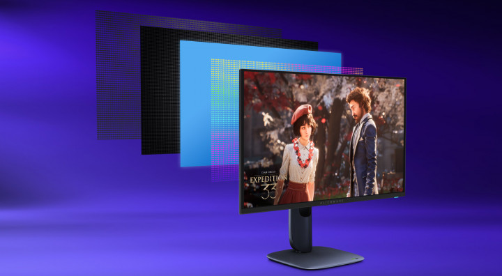 Monitor Dell Alienware AW2725Q 210-BQWV warstwy matrycy