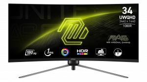 Monitor MSI MAG 345CQR 34" UWQHD Curved 180Hz