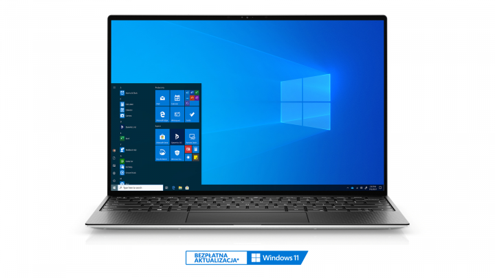 Laptop Dell XPS 13 9310 W10P srebrno-czarny - widok frontu