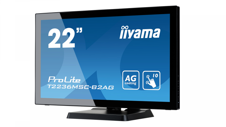 Monitor z dotykowym ekranem IIYAMA ProLite T2236MSC-B2AG - widok frontu prawej strony