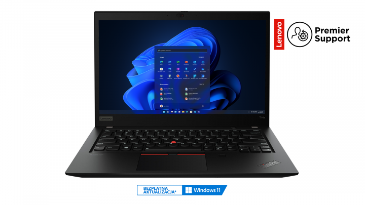 ThinkPad T14s AMD G1 W11P - widok frontu ps