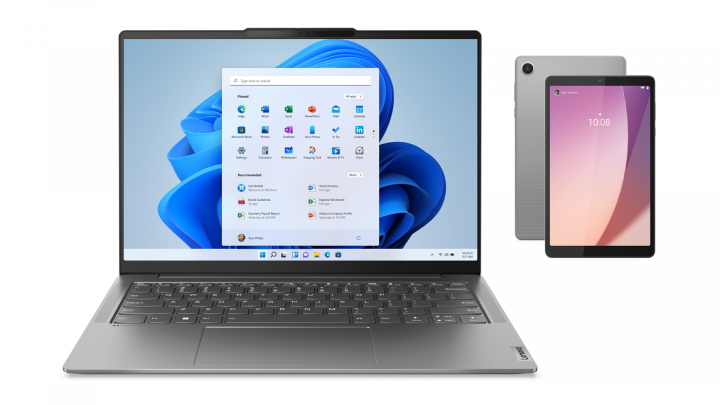 Yoga Slim 6 OLED 14IAP W11H Storm Grey + Tablet M8 ZAD00069PL